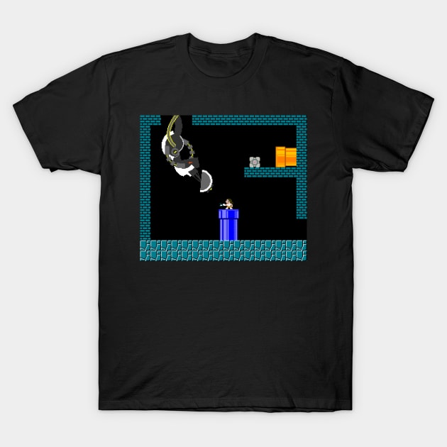 8-Bit Portal T-Shirt by GrumpyVulcan